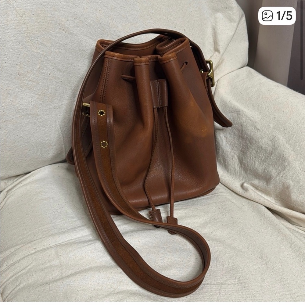 Coach Dark Brown Leather Tote - Picture 4 of 4